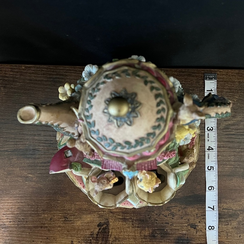 Animated Mouse Teapot Music Box "Tea For Two" - Picture 14 of 16